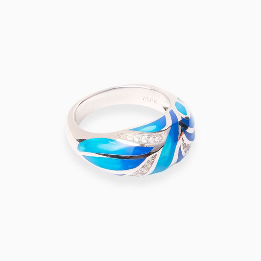 Ocean Breeze Enamel Ring – Fresh and Breezy